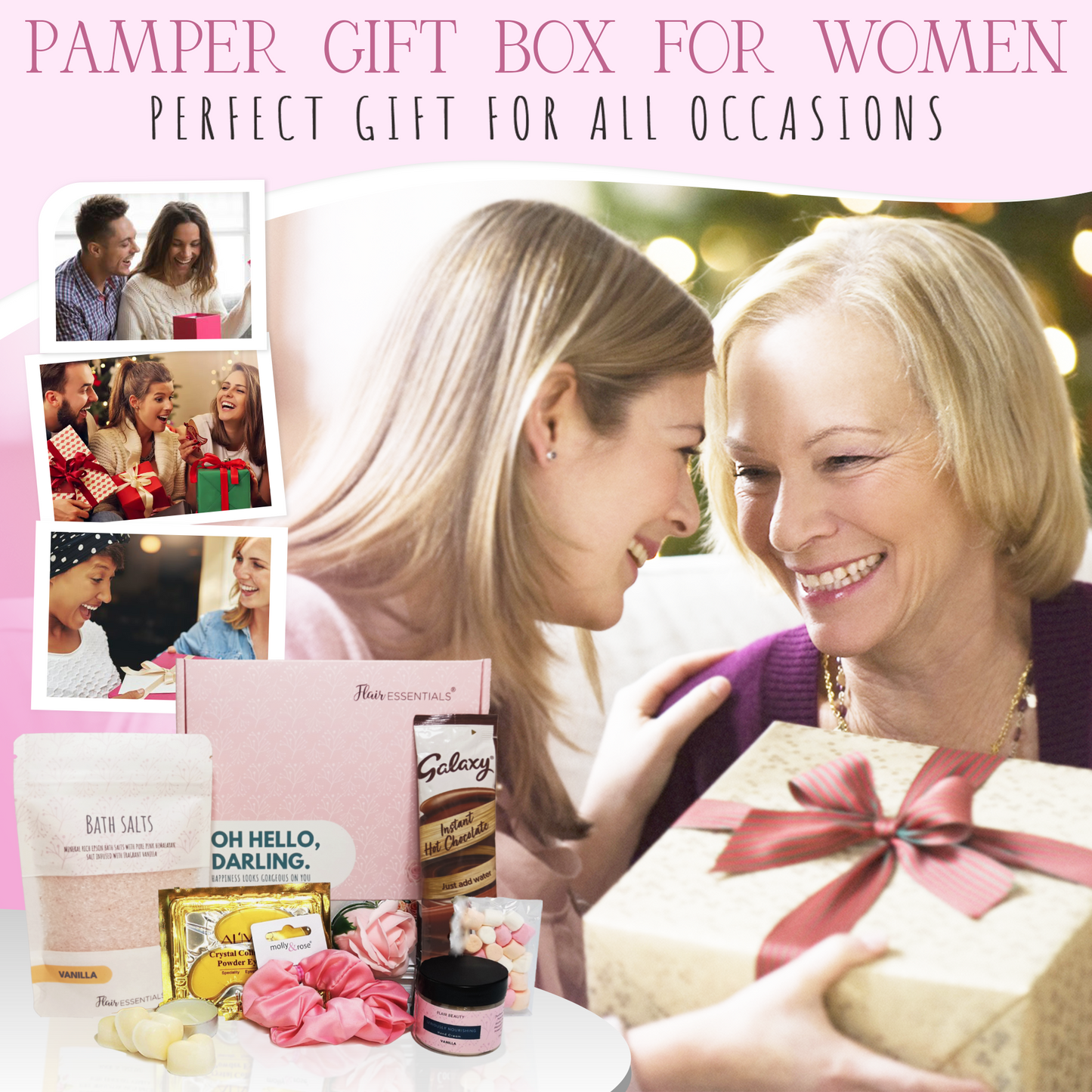 Pamper Gifts for Women -  Birthday Pamper Hamper for Her Vanilla Dream | Flair Essentials