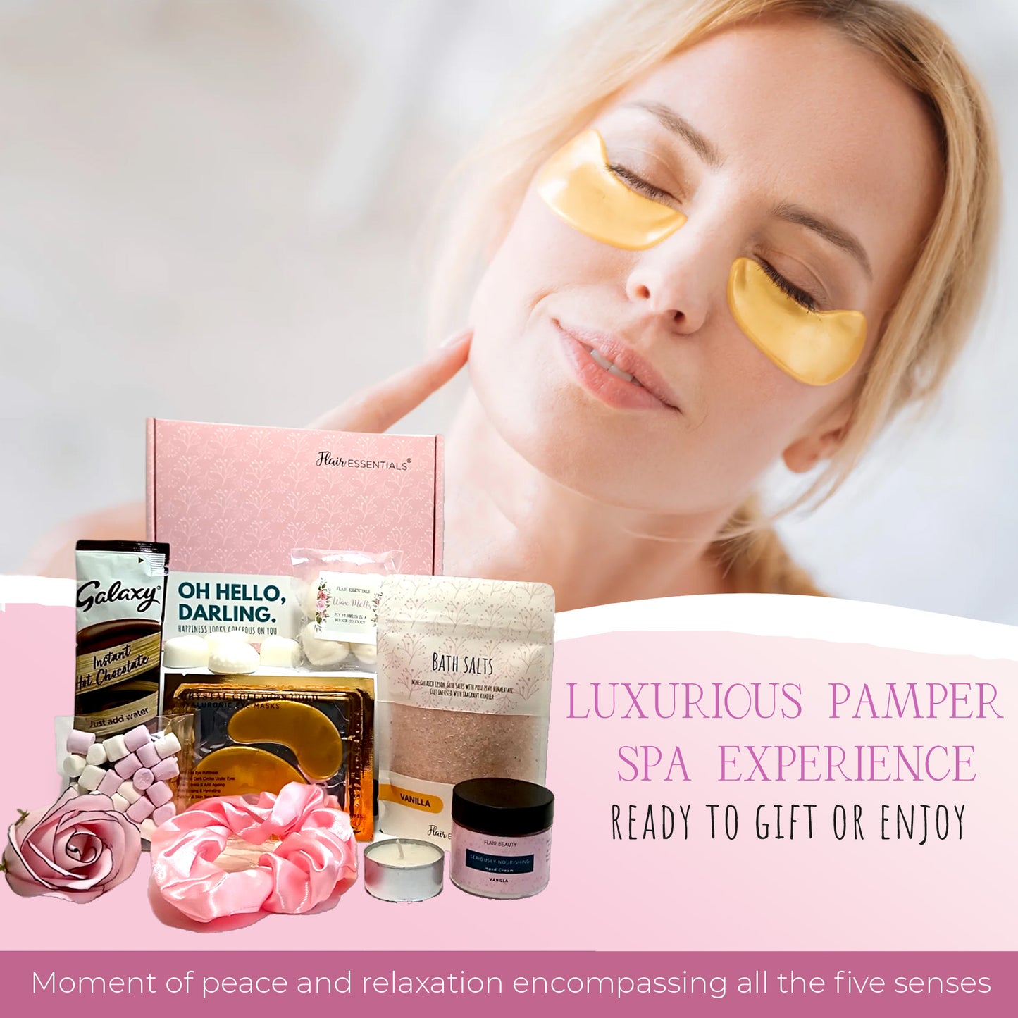 Pamper Gifts for Women -  Birthday Pamper Hamper for Her Vanilla Dream | Flair Essentials
