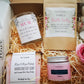 Mother Day Gift Personalised Candle, Self Care Candle Gift Box Set Option