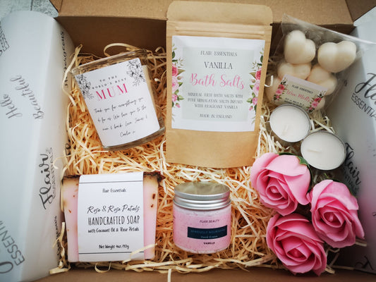 Mother Day Self Care Candle Gift Box, Best Mum Gift Personalised Candle Spa Gift Set