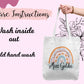 Personalised Teacher Tote Bag, Any Name Rainbow School Leaving Gift for Teacher  Teacher Assistant Gift Idea