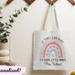 Personalised Teacher Tote Bag, It Takes A Big Heart To Shape Little Minds Tote Bag For Teachers Gift, End Of School Year Gifts For Teachers
