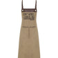 Personalised BBQ Apron Faux Leather Trim, BBQ Cooking Apron with Pockets, Printed Kitchen Apron for Women & Men, Fathers Day Gift