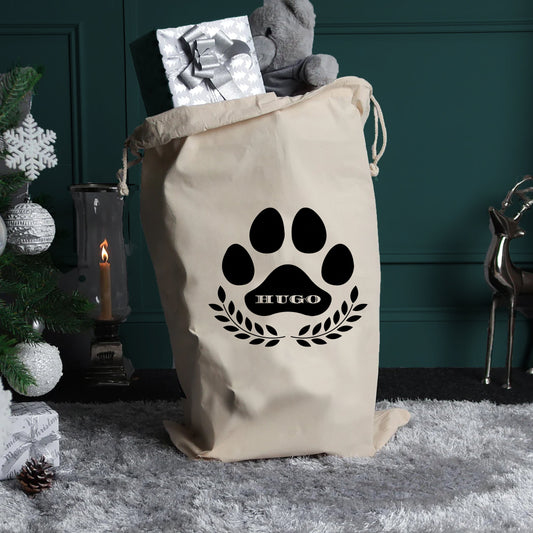 Dog Gift Christmas Stocking Personalised, Custom Name Dog Christmas gifts, Christmas Eve Sacks for Pet, Stocking for Dog
