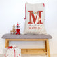 Personalised Santa Sack, First Christmas Gift, Nutcracker Sugar Plum Fairy Christmas Bag with Name & Initial, Christmas Eve Box
